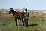 Henry Farny Canvas Paintings - Chief Spotted Tail